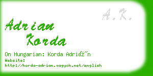 adrian korda business card